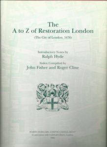 The A to Z of Restoration London (The City of London,1676) (Hardcover)