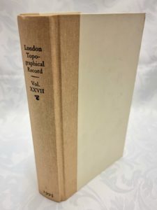 London Topographical Record Vol XXVII: 1995 (Hardcover)