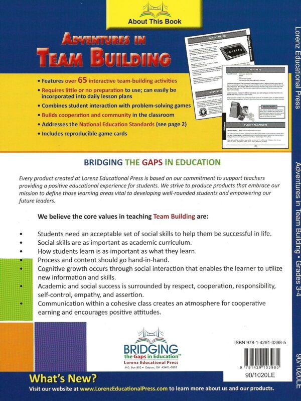 Adventures in Team Building-Grades 3-4 (Paperback)