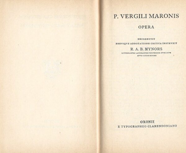 Virgili Opera by P.Vergili Maronis (Hardcover) Internal