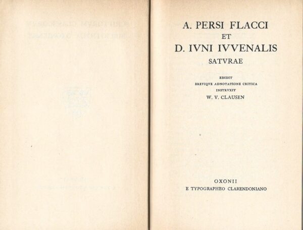 a persi flacci et d.ivni ivvenalis satvrae