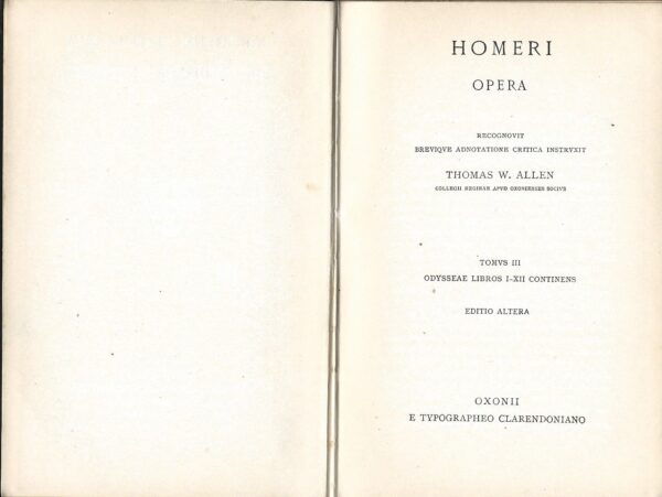 Homeri Opera: Recognovit Brevique Adnotatione Critica Instrvxit (Hardcover)