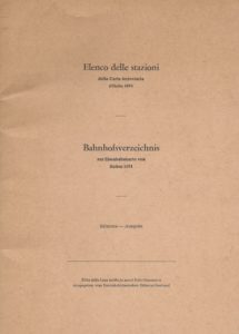 Elenco Delle Stazioni -Della Carta Ferroviaria d'Italia 1974 | Bahnhofsverzeichnis -zur Eisenbahnkarte von Italien 1974