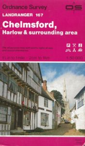 Chelmsford, Harlow & Surrounding Area - Sheet 167 (Ordnance Survey Map)