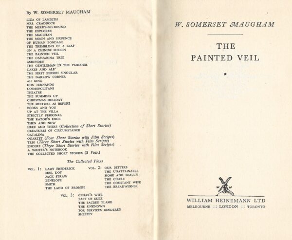 The Painted Veil- The Collected Edition of The Works of W. Somerset Mugham -Internal 1