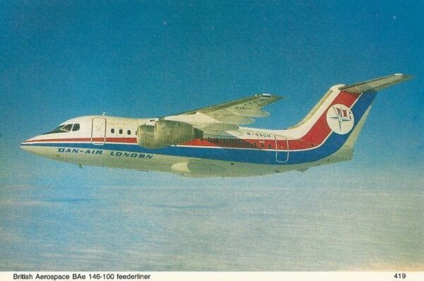 British Aerospace BAe 146-100 feederliner (Postcard)