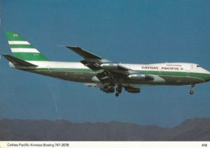 Cathay Pacific Airways Boeing 747-267B (Charles Skipton Postcard Series)