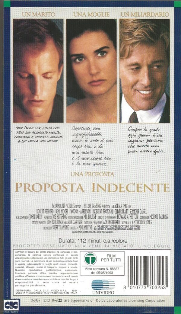 Proposta Indecente (VHS)