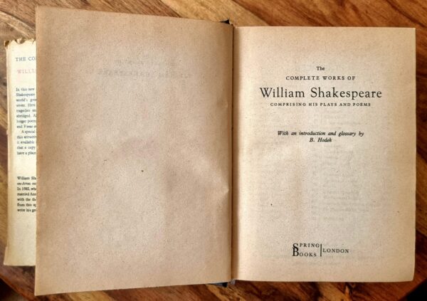 The Complete Works of Shakespeare Comprising his Plays and Poems (Hardback) -Title Page