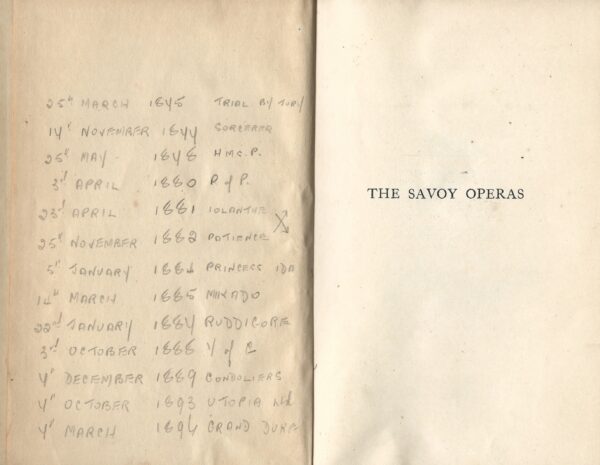 The Savoy Operas By W.S. Gilbert (Hardback)-Internal Page -1