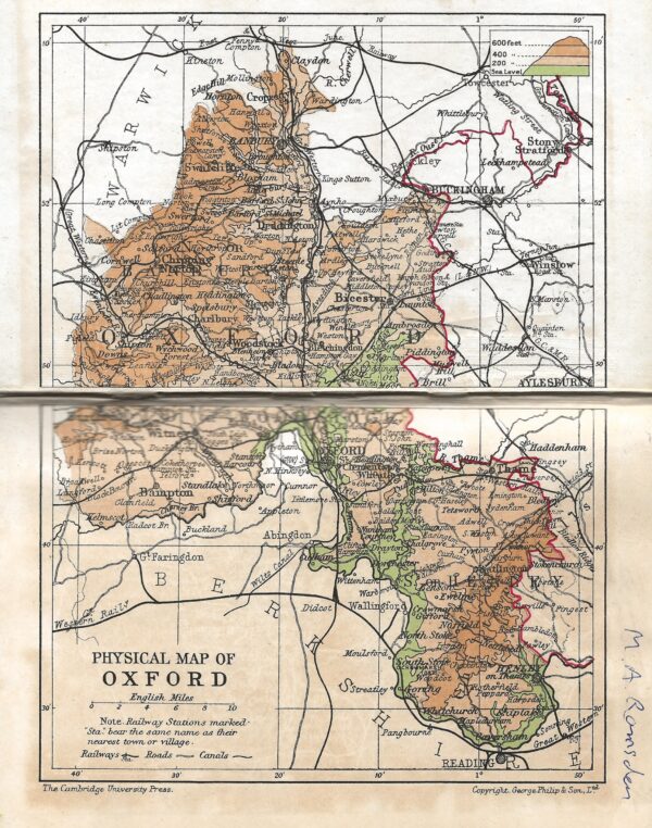 Cambridge County Geographies - Oxfordshire (Hardback) -Map