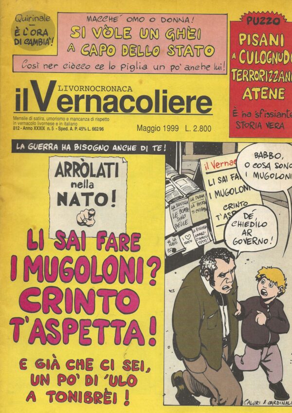 Livornocronaca il Vernacoliere - Maggio 1999 L.2.800 -Front Cover