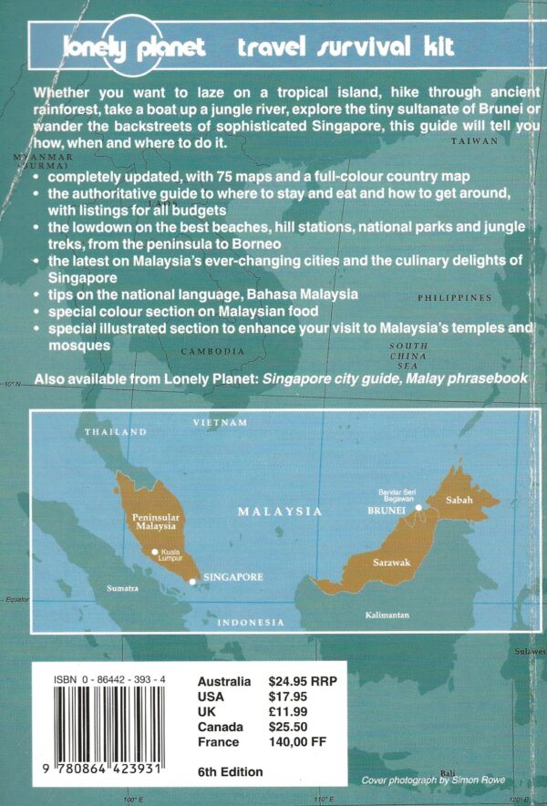 Lonely Planet - Malaysia, Singapore & Brunei (Paperback) - Back Cover