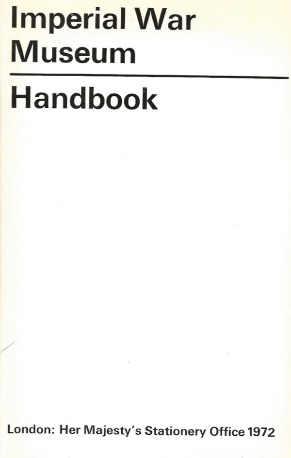 Imperial War Museum Handbook:1972 Edition (Paperback) -Internal Page