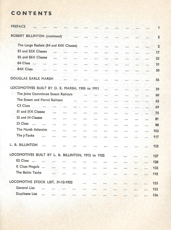 locomotive of the L b and s.c.r part3 contents page