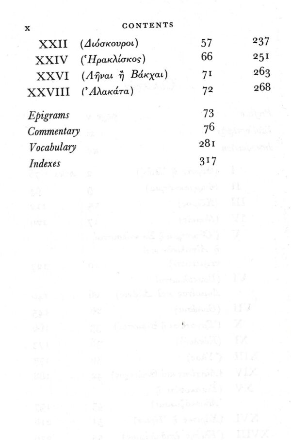 Theocritus: Select Poems by K.J. Dover Contents Page 2