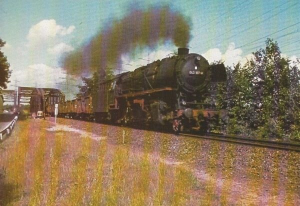 Steam Locomotive 043 167 on the Emsland Route - Postcard -Front Large