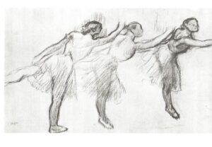 Three Studies of a Ballerina by Edgar Degas - Postcard -Front