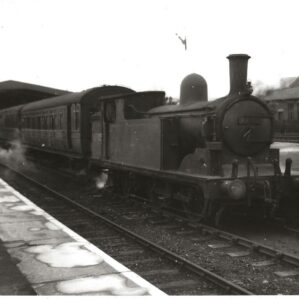 Steam Locomotive 67305 at Ferryhill Railway Station - Vintage Photo