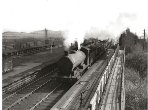 Steam Locomotive at Hart Railway Station - Vintage Photo