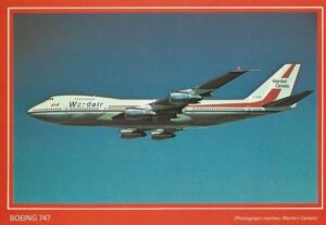 Wardair Boeing 747 Postcard (Colourmaster Postcard Series)