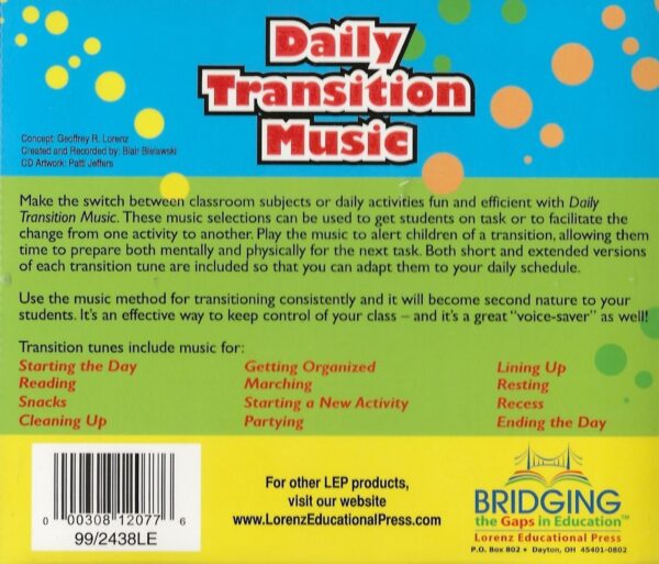 Daily Transition Music - Mood Music from moving from one activity to another (Audio CD)