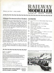 Railway Modeller December 1971 - Volume 22 Number 254