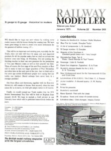 Railway Modeller January 1971 - Volume 22 Number 243