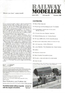 Railway Modeller June 1972 - Volume 23 Number 260