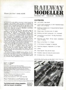 Railway Modeller November 1971 - Volume 22 Number 253