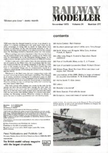 Railway Modeller November 1973 - Volume 24 Number 277